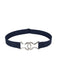 Pinko Women's Blue Stretch Ring-Buckle Synthetic Belt-Medium