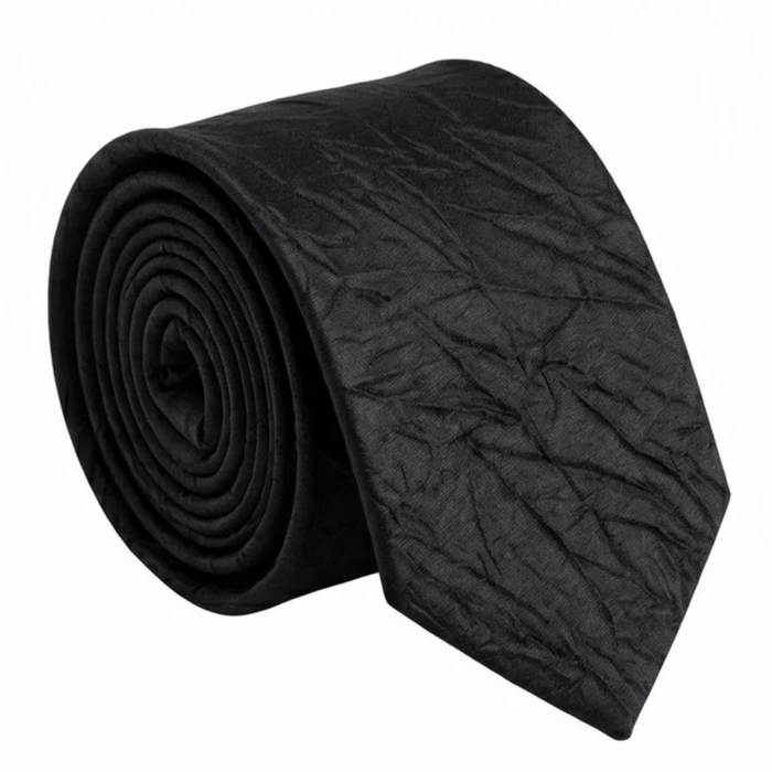 Emporio Armani Silk Black Leaf Print 2in Tie – Made in Italy