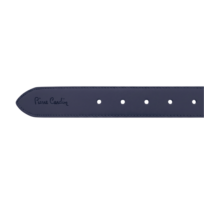 Pierre Cardin Blue Smooth Classic Black Silver D-Ring Adjustable Belt Adjustable Mens Belt-40