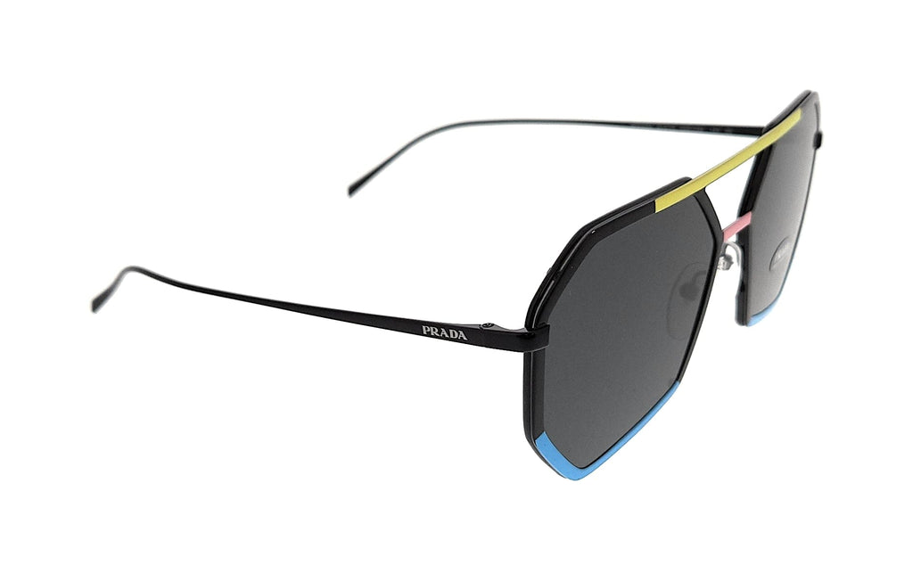 Prada 0PR 62XS 0A903A Aviator Full Rim Black Blue Sunglasses