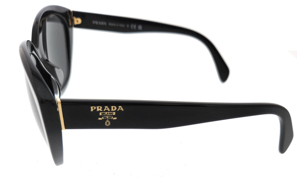 Prada 0PR 16XSF 1AB5S0 Black  Oval  Sunglasses