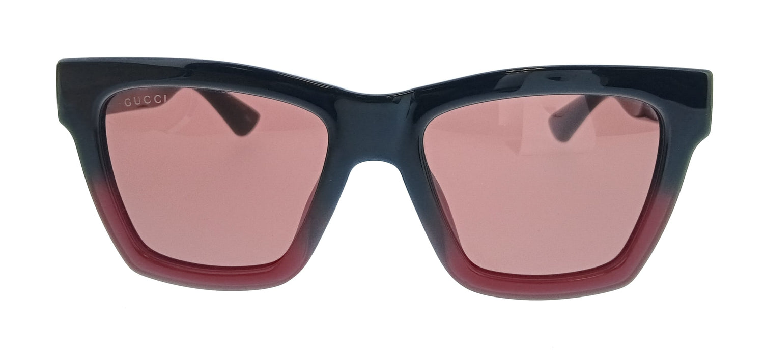 Gucci GG1714S-009 Black Square Red Lens Womens Sunglasses