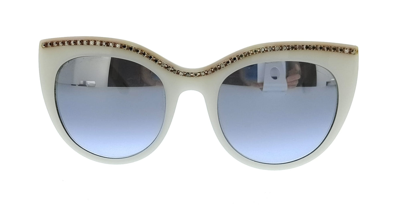 Juicy Couture JU595/S 0VK6/GO White Cat Eye Sunglasses