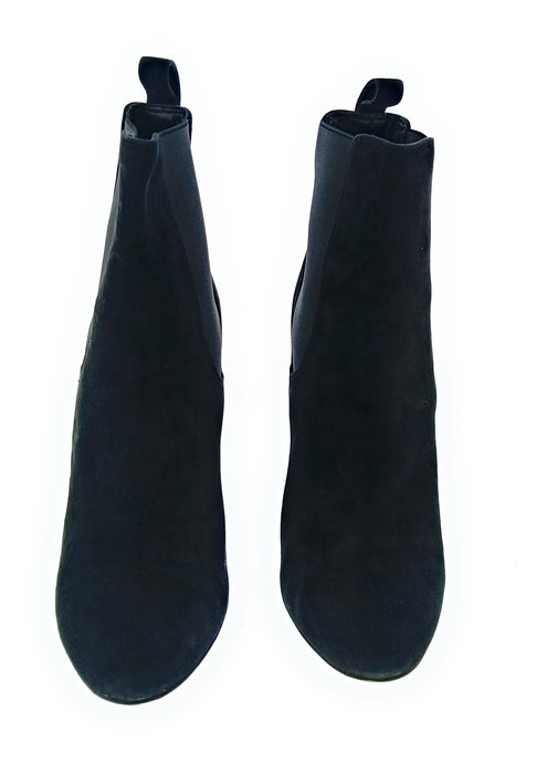 Dolce & Gabbana Black Block Heel Black Suede Ankle Boots-39