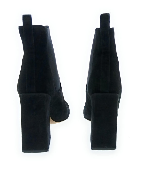 Dolce & Gabbana Black Block Heel Black Suede Ankle Boots-39