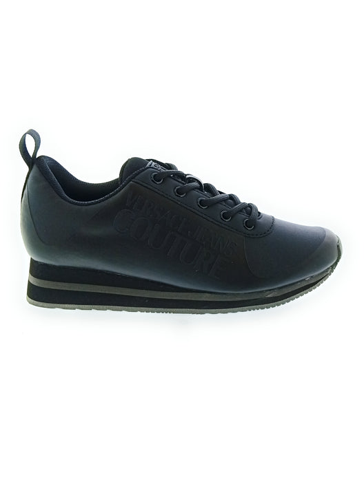 Versace Jeans Couture Black Signature Heel Sneakers