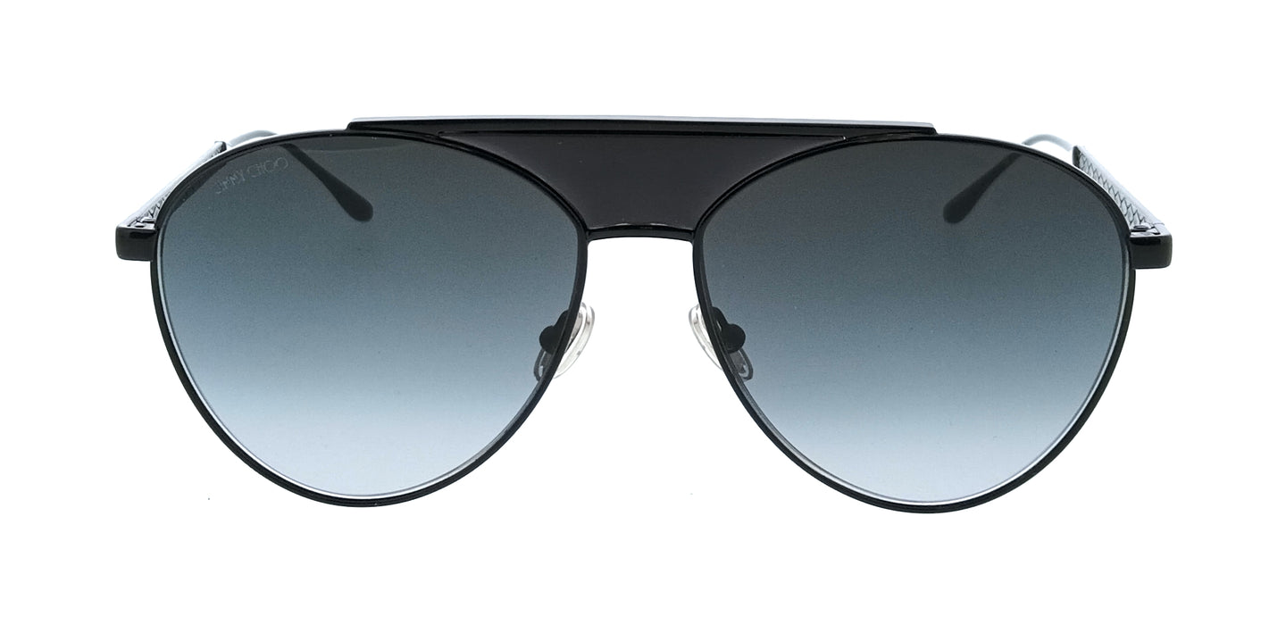 Jimmy Choo AVE/S 807 Black Aviator Sunglasses