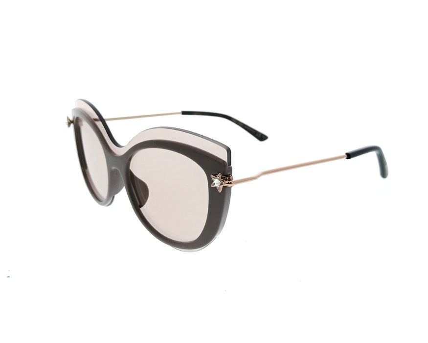 JIMMY CHOO CLEAGS 0FWM K1 Beige Cateye Sunglasses