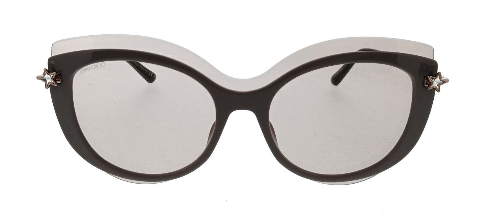 JIMMY CHOO CLEAGS 0FWM K1 Beige Cateye Sunglasses