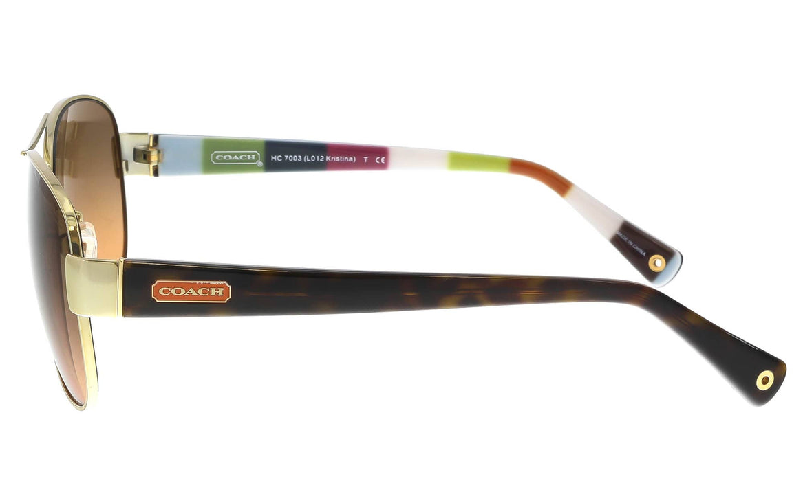 Coach HC 7003 9012/95 L012 KRISTINA Gold/Orange Round Sunglasses