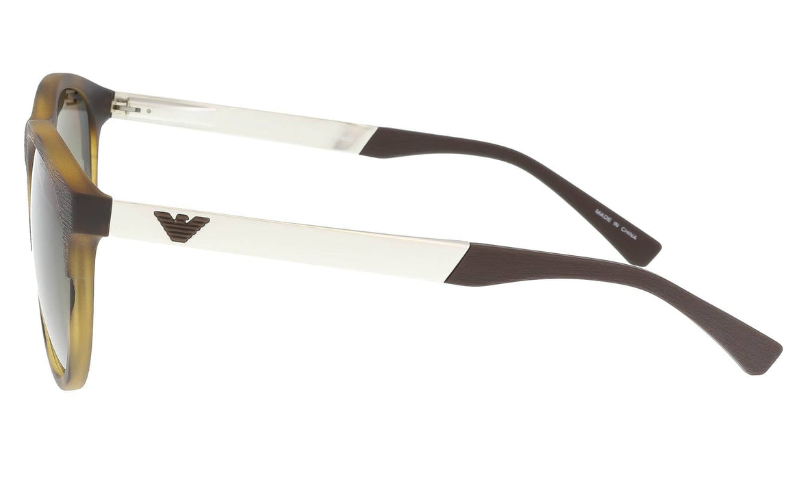 Emporio Armani EA4084 5089T5 Havana/Silver Round Sunglasses