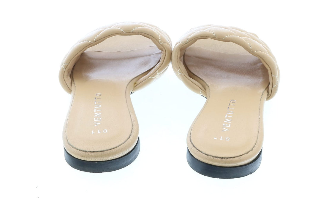 Store Return Ventutto Sand Quilted Flat Slide Leather Slipper-6