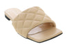 Ventutto Sand Quilted Flat Slide Leather Slipper-8