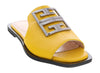 Ventutto Yellow Crest Flat Leather Slide-6