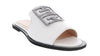 Ventutto White Crest Flat Leather Slide-7