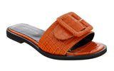 Ventutto Coral Wide Buckle Flat Leather Slide-8