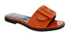 Ventutto Coral Wide Buckle Flat Leather Slide-