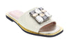 Ventutto Gold Crystal Embellished Leather Slide-9