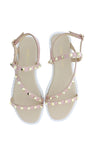 Ventutto Powder Pink Riveted Embellished Strappy Sandals-