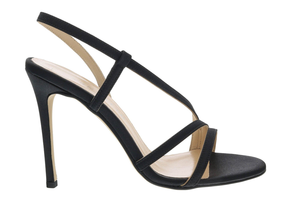 Ventutto Black Classic Strappy High Heel Sandal-