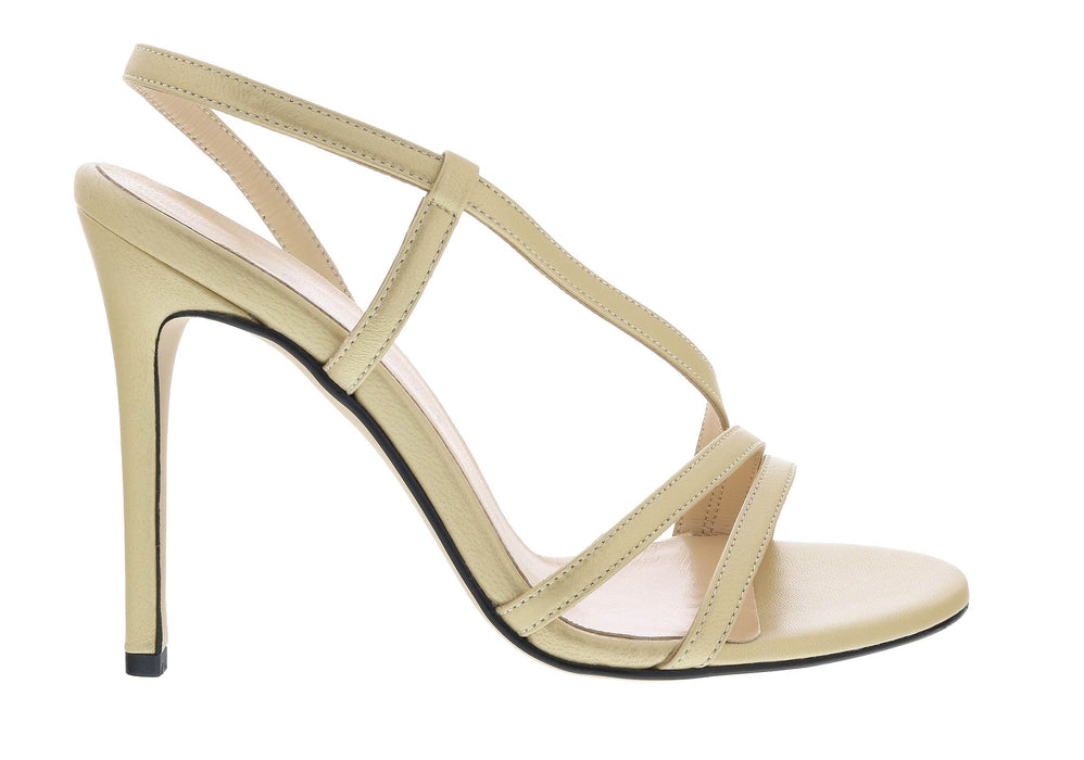Ventutto Gold Classic Strappy High Heel Sandal-