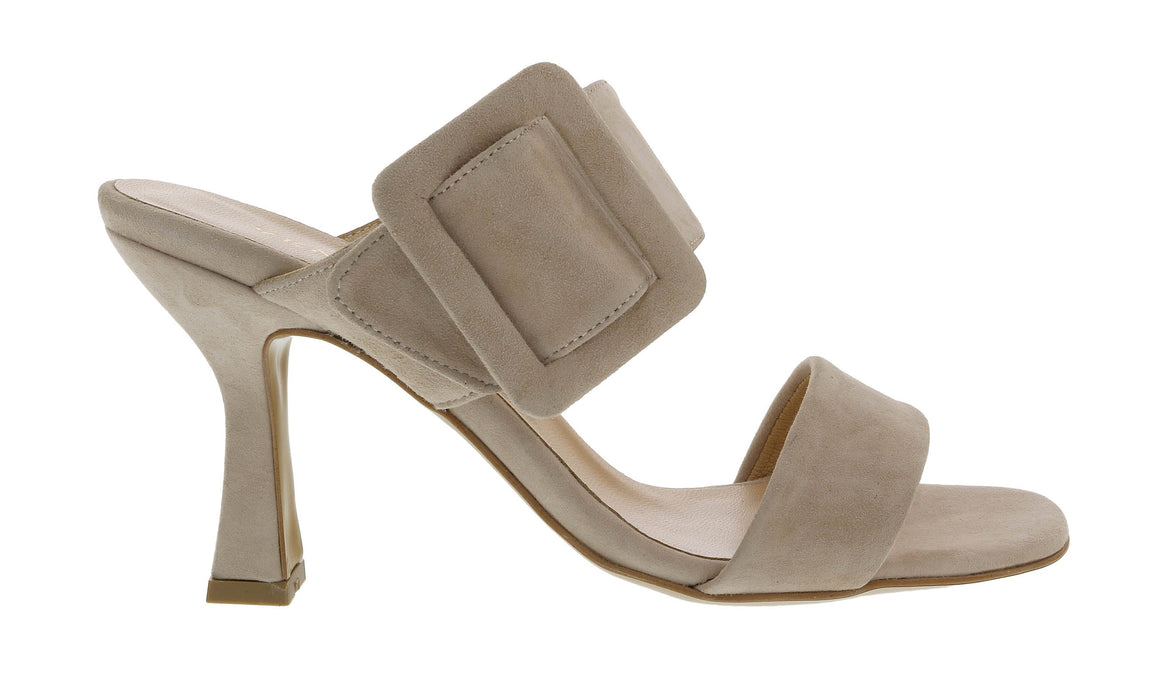 Ventutto Latte Wide Buckle High Heel Slide-