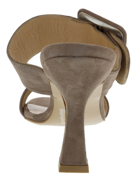 Ventutto Mink Wide Buckle High Heel Slide-
