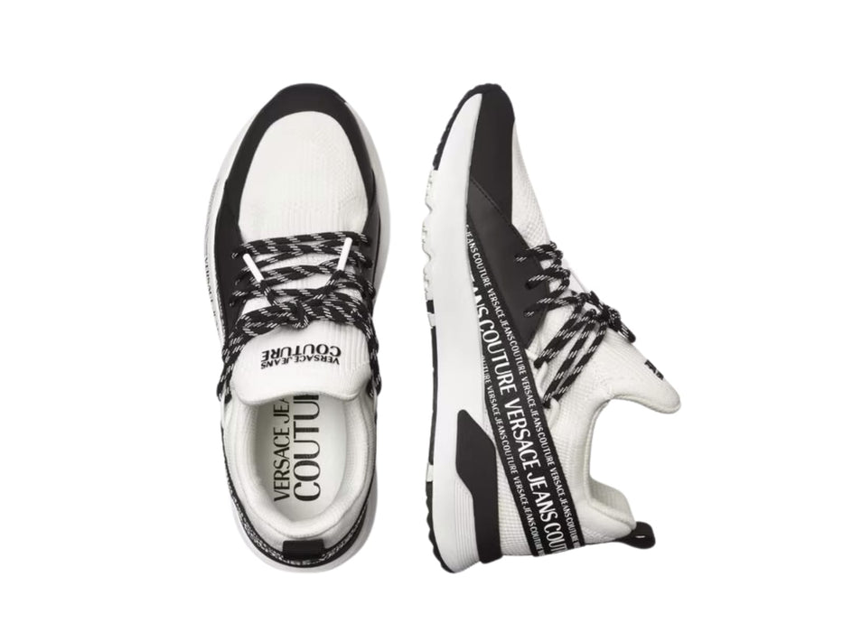 Versace Jeans Couture Mens Monochrome Retro Court Sneakers