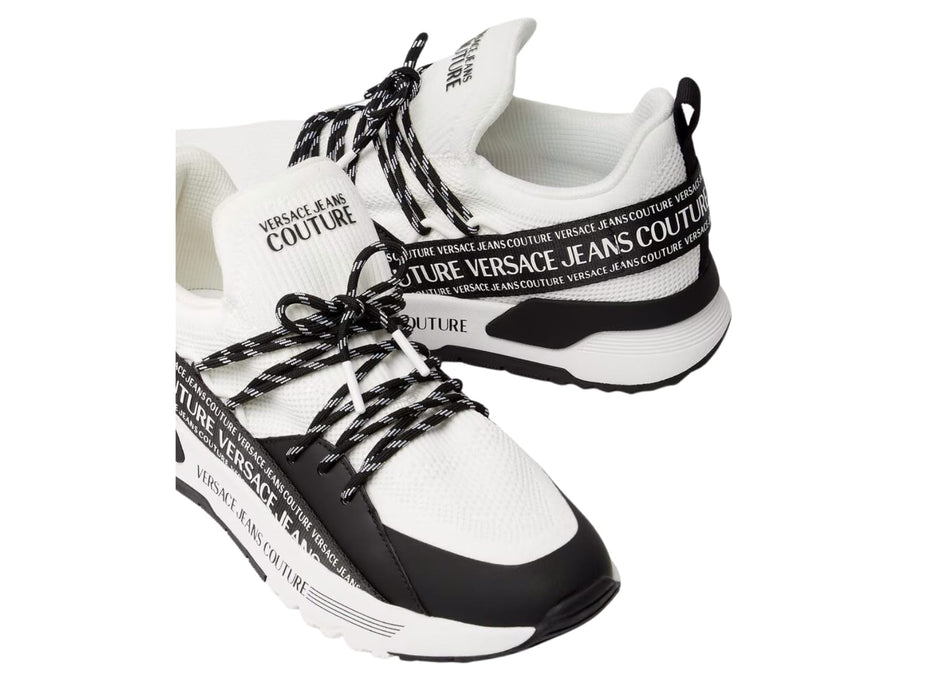 Versace Jeans Couture Mens Monochrome Retro Court Sneakers