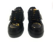 Versace Jeans Couture Chunky Black Low-Top Womens  Sneakers with Baroque Print