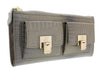 J&C J11-012 GRIGIO Grey Zippered  Large Wallet