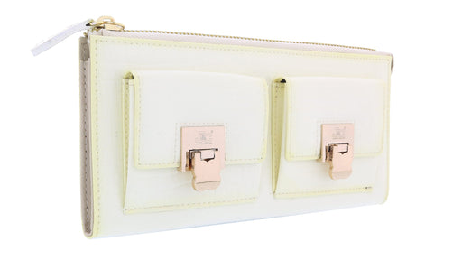 J&C J11-012 AVARIO Ivory Zippered  Large Wallet