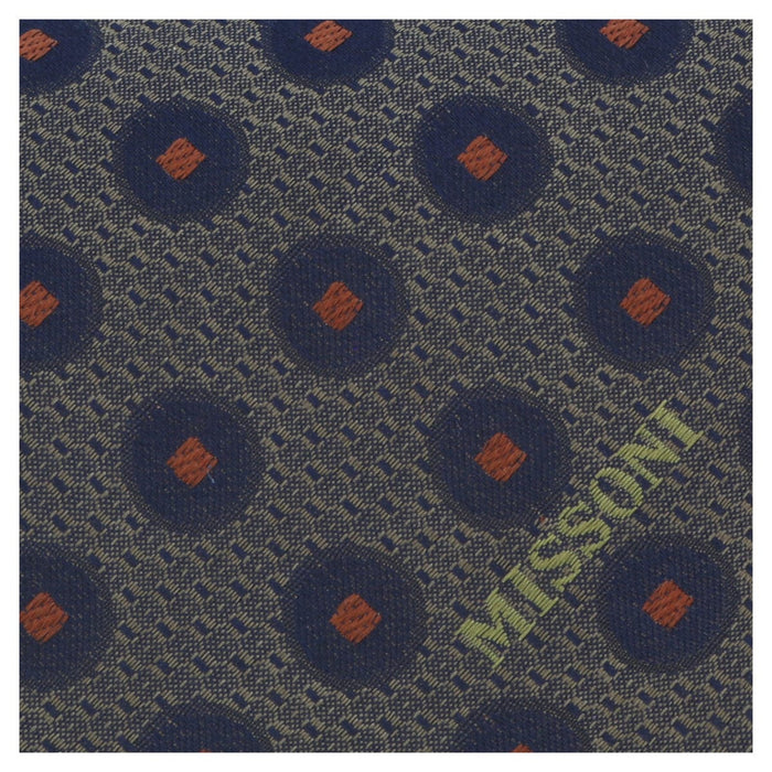 Missoni U5027 Gray/Black Polka Dots 100% Silk Tie