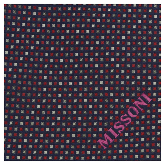 Missoni U5032 Red/Black Shepherd's Check 100% Silk Tie