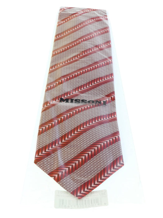 Missoni U5325 Red Micro Check 100% Silk Tie