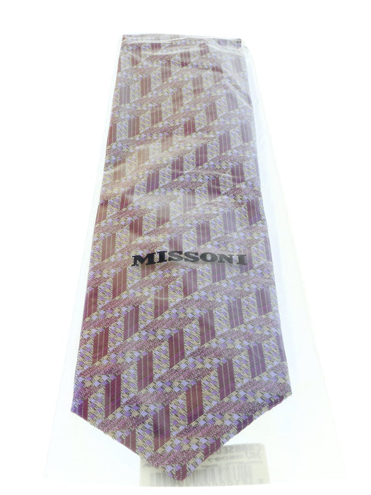 Missoni U5097 Lavender/Violet Chevron 100% Silk Tie