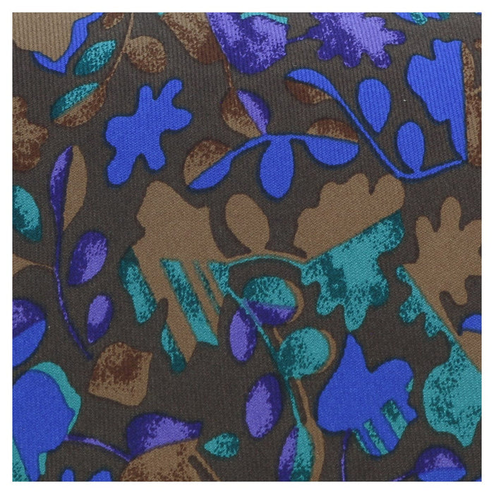 Missoni U1444 Brown/Blue Floral 100% Silk Tie