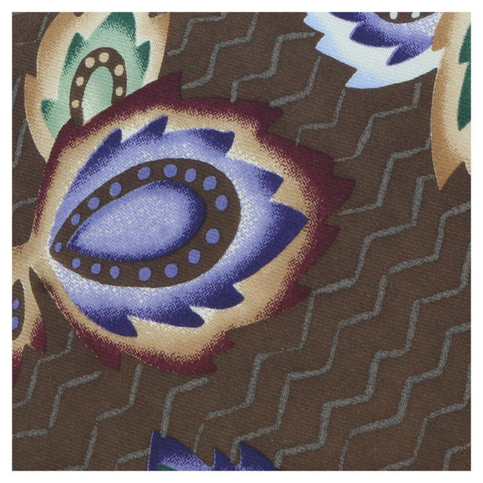 Missoni U1452 Brown/Blue Chinoiserie 100% Silk Tie