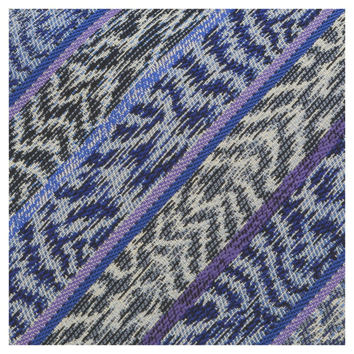 Missoni U4305 Blue/Purple Flame Stitch 100% Silk Tie