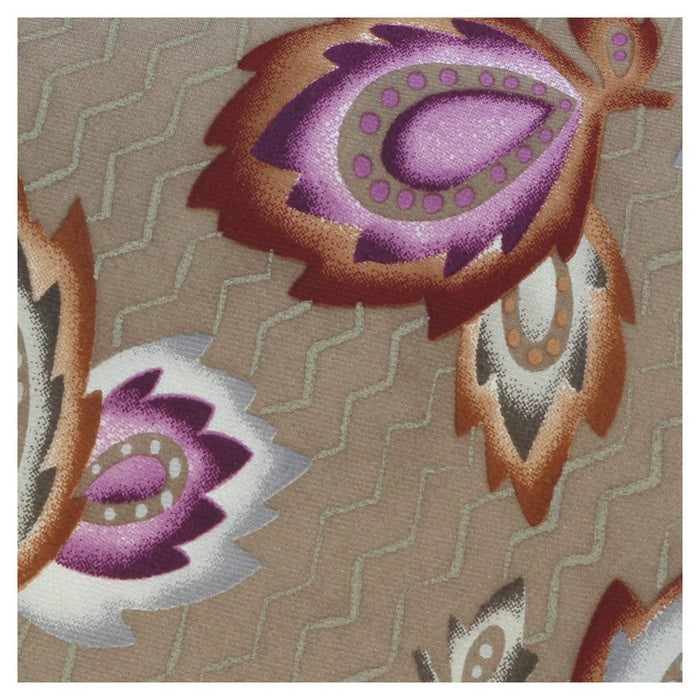 Missoni U1452 Khaki/Purple Chinoiserie 100% Silk Tie