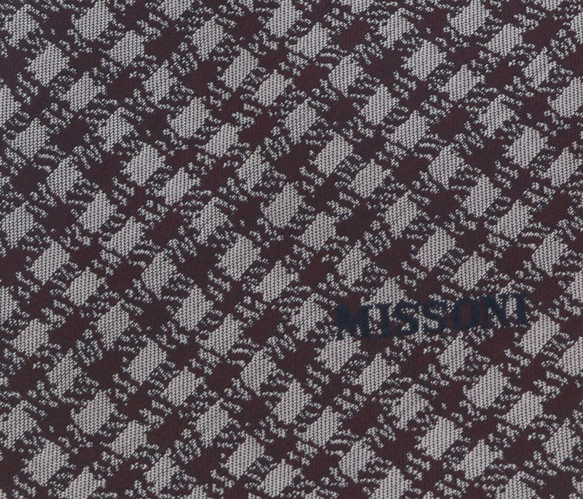 Missoni U5566 Lavender/Violet Gingham 100% Silk Tie