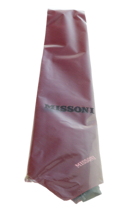 Missoni U5564 Burgundy Chevron 100% Silk Tie