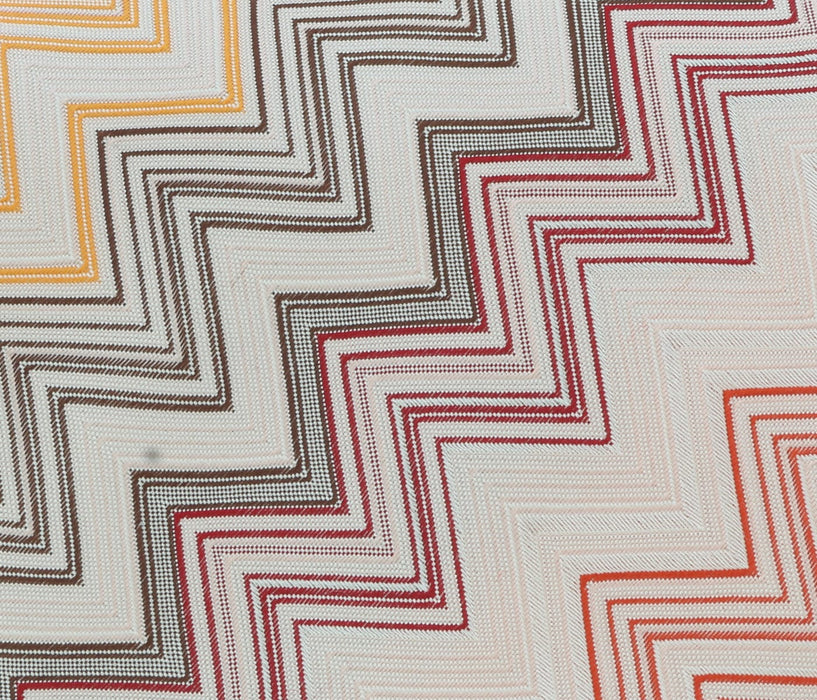 Missoni U4312 Orange/Silver Chevron 100% Silk Tie