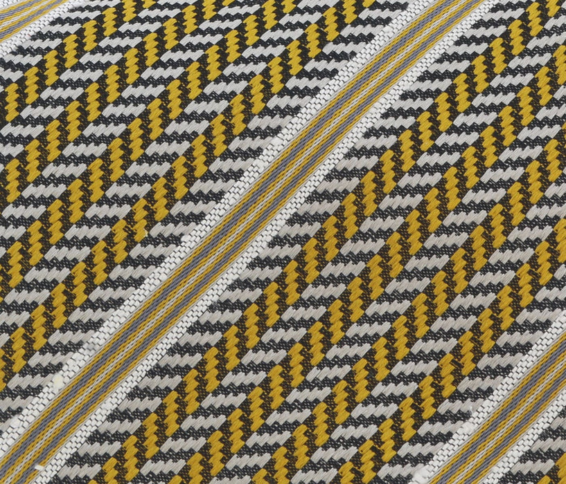 Missoni U4530 Gold/Silver Regimental 100% Silk Tie