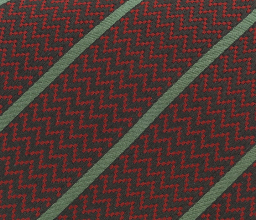 Missoni U4545 Red/Gray Repp 100% Silk Tie
