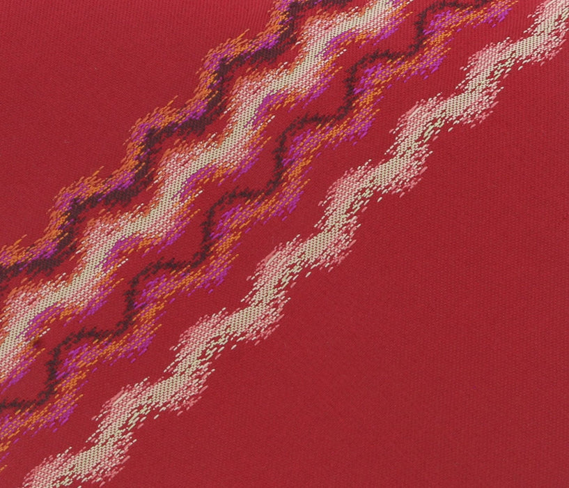 Missoni U4310 Red Sharkskin 100% Silk Tie