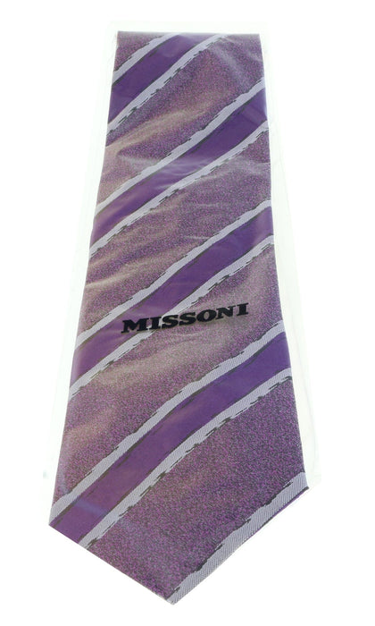 Missoni U4803 Purple Repp 100% Silk Tie