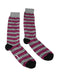 Missoni GM00CMU5685 0002 Gray/Fuschia Striped Calf Length Socks