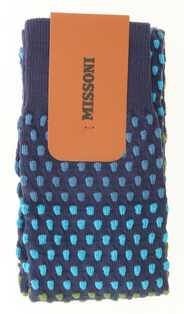 Missoni GM00CMU5237 0003 Blue/Green Knee Length Socks