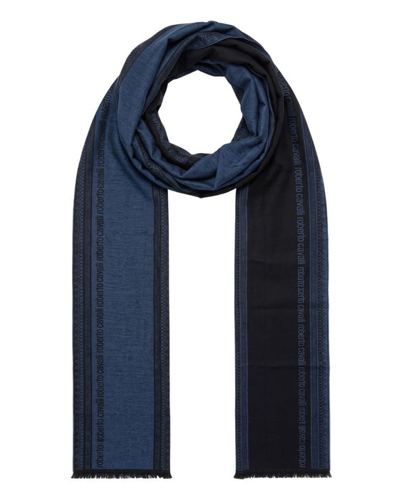 Roberto Cavalli ESZ062 04517 Royal Wool Blend Signature Mens Scarf